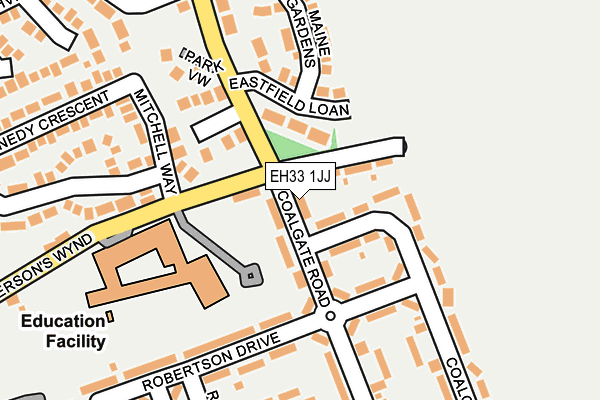 EH33 1JJ map - OS OpenMap – Local (Ordnance Survey) EH33 1JJ map - OS OpenMap – Local (Ordnance Survey)