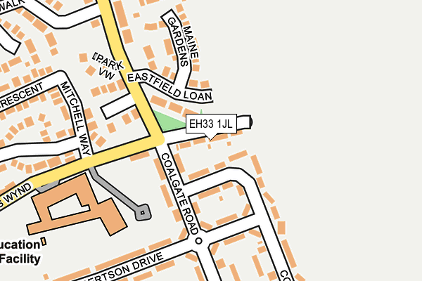 EH33 1JL map - OS OpenMap – Local (Ordnance Survey) EH33 1JL map - OS OpenMap – Local (Ordnance Survey)
