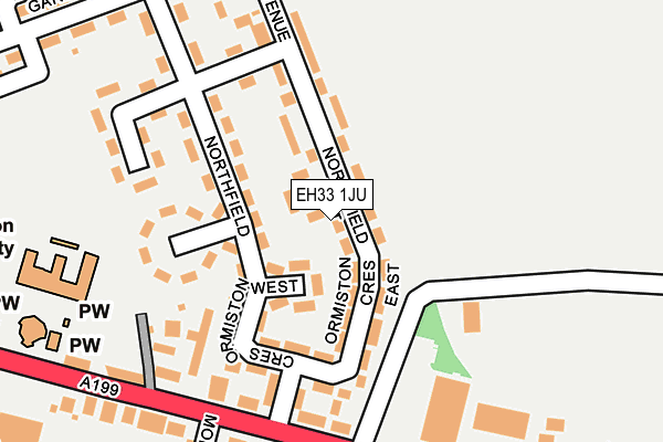 EH33 1JU map - OS OpenMap – Local (Ordnance Survey) EH33 1JU map - OS OpenMap – Local (Ordnance Survey)