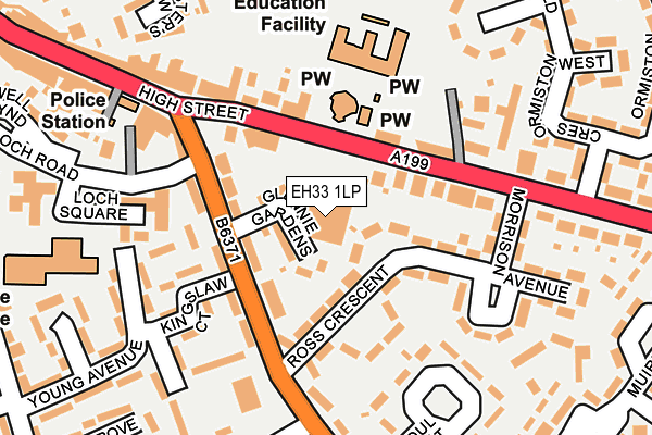 EH33 1LP map - OS OpenMap – Local (Ordnance Survey)
