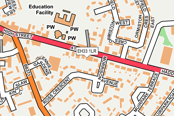 EH33 1LR map - OS OpenMap – Local (Ordnance Survey) EH33 1LR map - OS OpenMap – Local (Ordnance Survey)