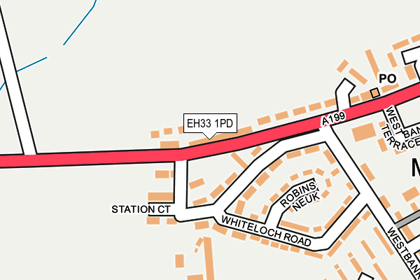 EH33 1PD map - OS OpenMap – Local (Ordnance Survey) EH33 1PD map - OS OpenMap – Local (Ordnance Survey)