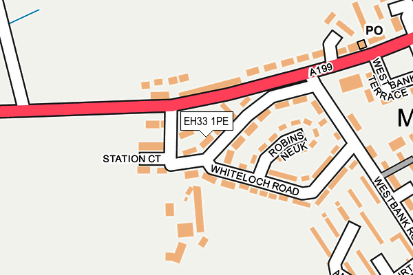 EH33 1PE map - OS OpenMap – Local (Ordnance Survey) EH33 1PE map - OS OpenMap – Local (Ordnance Survey)