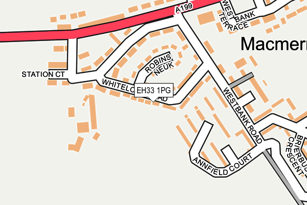 EH33 1PG map - OS OpenMap – Local (Ordnance Survey)