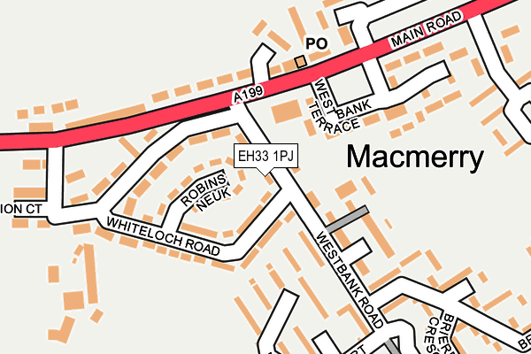 EH33 1PJ map - OS OpenMap – Local (Ordnance Survey) EH33 1PJ map - OS OpenMap – Local (Ordnance Survey)