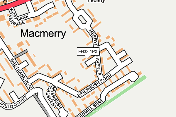 EH33 1PX map - OS OpenMap – Local (Ordnance Survey) EH33 1PX map - OS OpenMap – Local (Ordnance Survey)