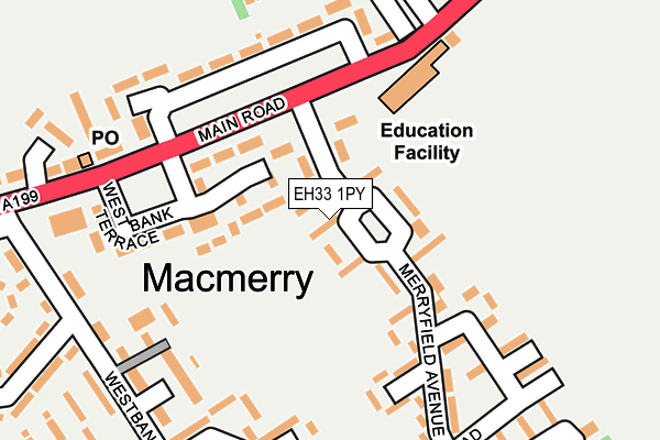 EH33 1PY map - OS OpenMap – Local (Ordnance Survey) EH33 1PY map - OS OpenMap – Local (Ordnance Survey)