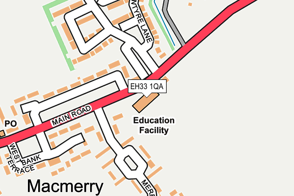 EH33 1QA map - OS OpenMap – Local (Ordnance Survey) EH33 1QA map - OS OpenMap – Local (Ordnance Survey)