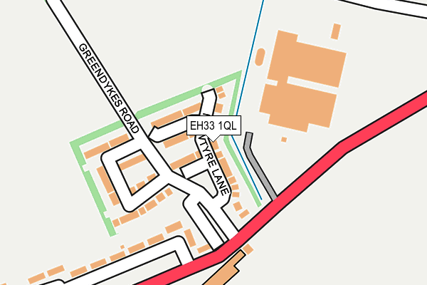 EH33 1QL map - OS OpenMap – Local (Ordnance Survey) EH33 1QL map - OS OpenMap – Local (Ordnance Survey)
