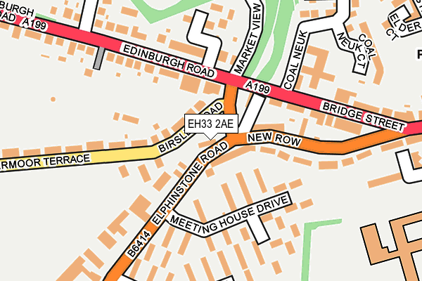 EH33 2AE map - OS OpenMap – Local (Ordnance Survey) EH33 2AE map - OS OpenMap – Local (Ordnance Survey)