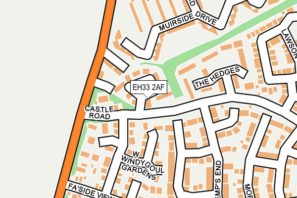EH33 2AF map - OS OpenMap – Local (Ordnance Survey) EH33 2AF map - OS OpenMap – Local (Ordnance Survey)