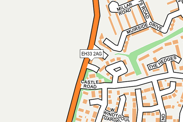 EH33 2AG map - OS OpenMap – Local (Ordnance Survey)