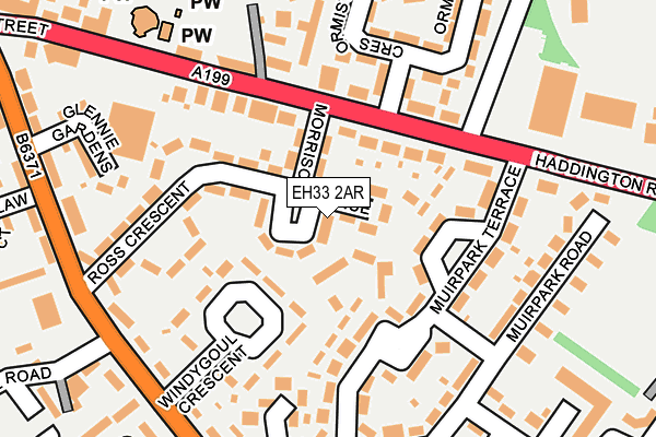 EH33 2AR map - OS OpenMap – Local (Ordnance Survey) EH33 2AR map - OS OpenMap – Local (Ordnance Survey)