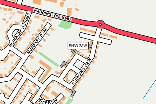 EH33 2AW map - OS OpenMap – Local (Ordnance Survey) EH33 2AW map - OS OpenMap – Local (Ordnance Survey)