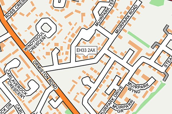 EH33 2AX map - OS OpenMap – Local (Ordnance Survey) EH33 2AX map - OS OpenMap – Local (Ordnance Survey)