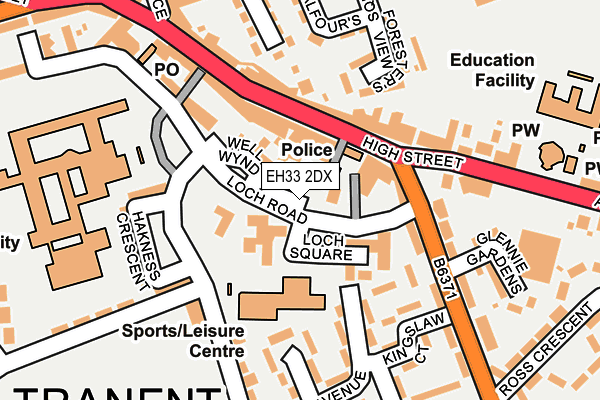 EH33 2DX map - OS OpenMap – Local (Ordnance Survey) EH33 2DX map - OS OpenMap – Local (Ordnance Survey)