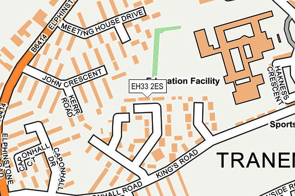 EH33 2ES map - OS OpenMap – Local (Ordnance Survey)