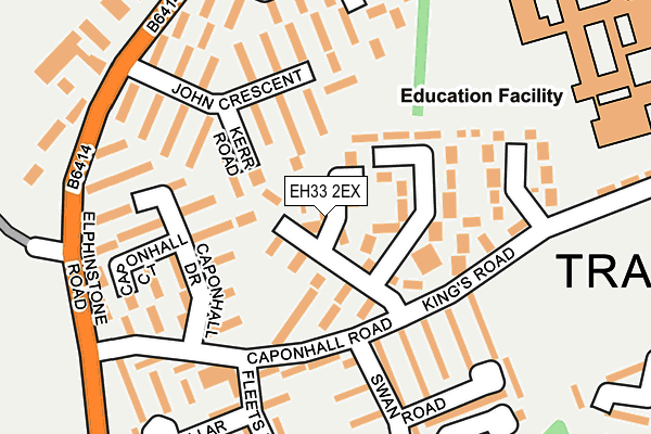 EH33 2EX map - OS OpenMap – Local (Ordnance Survey) EH33 2EX map - OS OpenMap – Local (Ordnance Survey)
