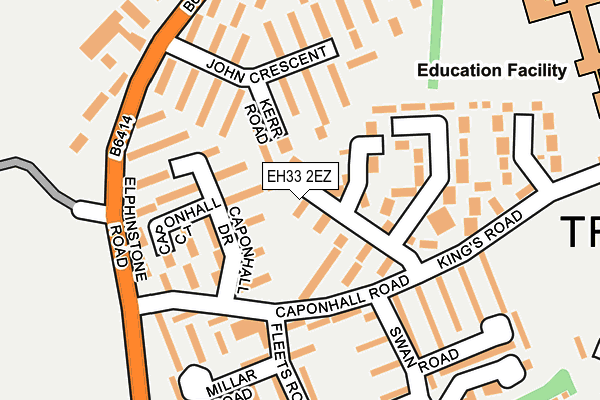 EH33 2EZ map - OS OpenMap – Local (Ordnance Survey) EH33 2EZ map - OS OpenMap – Local (Ordnance Survey)