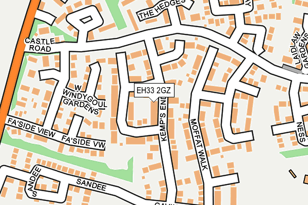 EH33 2GZ map - OS OpenMap – Local (Ordnance Survey) EH33 2GZ map - OS OpenMap – Local (Ordnance Survey)