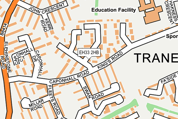 EH33 2HB map - OS OpenMap – Local (Ordnance Survey)