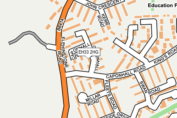 EH33 2HG map - OS OpenMap – Local (Ordnance Survey) EH33 2HG map - OS OpenMap – Local (Ordnance Survey)