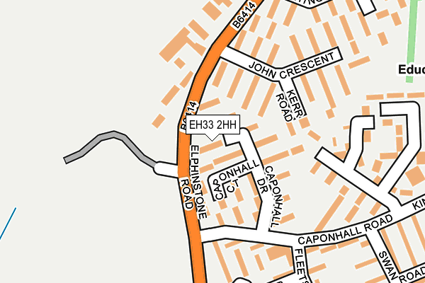 EH33 2HH map - OS OpenMap – Local (Ordnance Survey) EH33 2HH map - OS OpenMap – Local (Ordnance Survey)