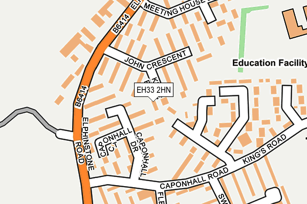 EH33 2HN map - OS OpenMap – Local (Ordnance Survey) EH33 2HN map - OS OpenMap – Local (Ordnance Survey)