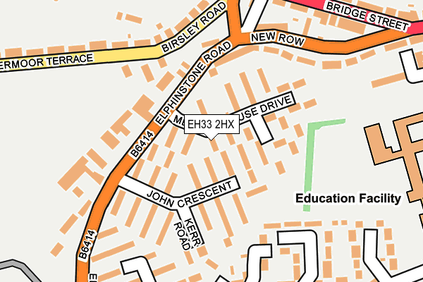 EH33 2HX map - OS OpenMap – Local (Ordnance Survey) EH33 2HX map - OS OpenMap – Local (Ordnance Survey)