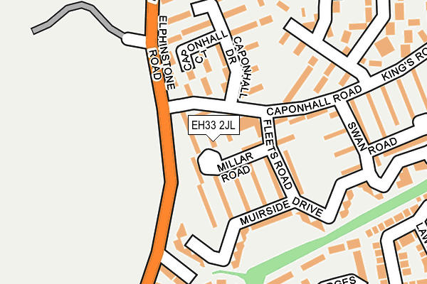 EH33 2JL map - OS OpenMap – Local (Ordnance Survey) EH33 2JL map - OS OpenMap – Local (Ordnance Survey)
