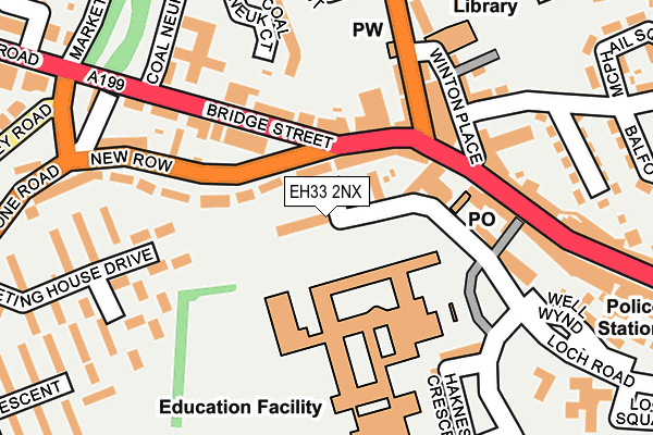 EH33 2NX map - OS OpenMap – Local (Ordnance Survey) EH33 2NX map - OS OpenMap – Local (Ordnance Survey)