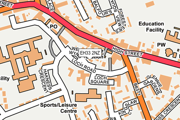 EH33 2NZ map - OS OpenMap – Local (Ordnance Survey)
