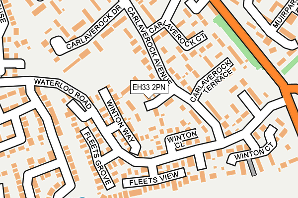 EH33 2PN map - OS OpenMap – Local (Ordnance Survey)