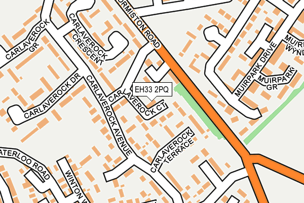 EH33 2PQ map - OS OpenMap – Local (Ordnance Survey) EH33 2PQ map - OS OpenMap – Local (Ordnance Survey)