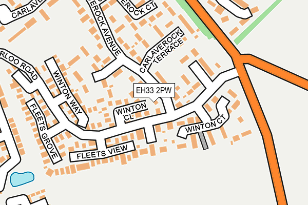 EH33 2PW map - OS OpenMap – Local (Ordnance Survey) EH33 2PW map - OS OpenMap – Local (Ordnance Survey)