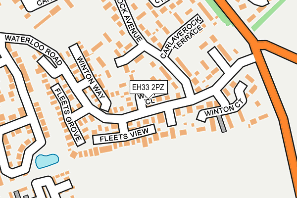 EH33 2PZ map - OS OpenMap – Local (Ordnance Survey) EH33 2PZ map - OS OpenMap – Local (Ordnance Survey)