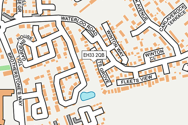 EH33 2QB map - OS OpenMap – Local (Ordnance Survey) EH33 2QB map - OS OpenMap – Local (Ordnance Survey)