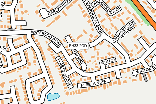 EH33 2QD map - OS OpenMap – Local (Ordnance Survey) EH33 2QD map - OS OpenMap – Local (Ordnance Survey)