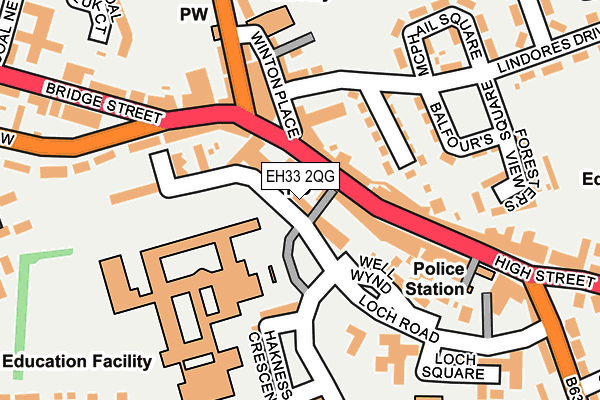 EH33 2QG map - OS OpenMap – Local (Ordnance Survey)