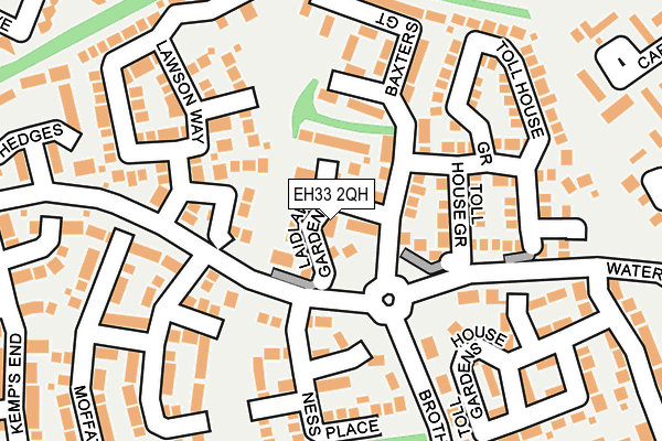 EH33 2QH map - OS OpenMap – Local (Ordnance Survey) EH33 2QH map - OS OpenMap – Local (Ordnance Survey)