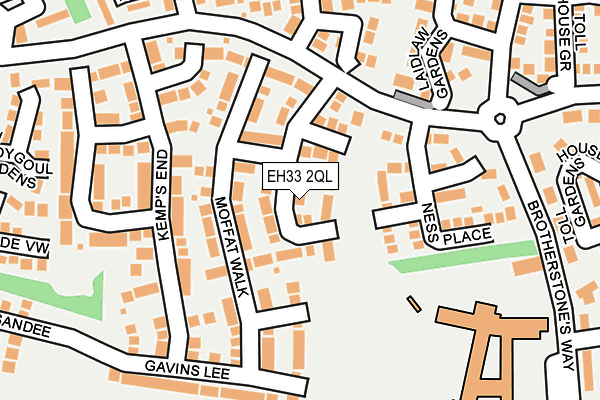 EH33 2QL map - OS OpenMap – Local (Ordnance Survey) EH33 2QL map - OS OpenMap – Local (Ordnance Survey)
