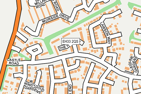 EH33 2QS map - OS OpenMap – Local (Ordnance Survey) EH33 2QS map - OS OpenMap – Local (Ordnance Survey)