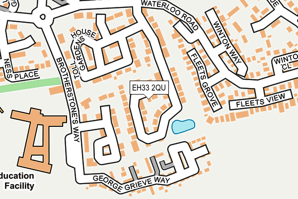EH33 2QU map - OS OpenMap – Local (Ordnance Survey) EH33 2QU map - OS OpenMap – Local (Ordnance Survey)