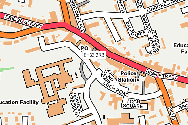 EH33 2RB map - OS OpenMap – Local (Ordnance Survey)