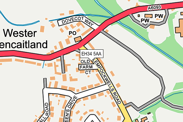 EH34 5AA map - OS OpenMap – Local (Ordnance Survey) EH34 5AA map - OS OpenMap – Local (Ordnance Survey)