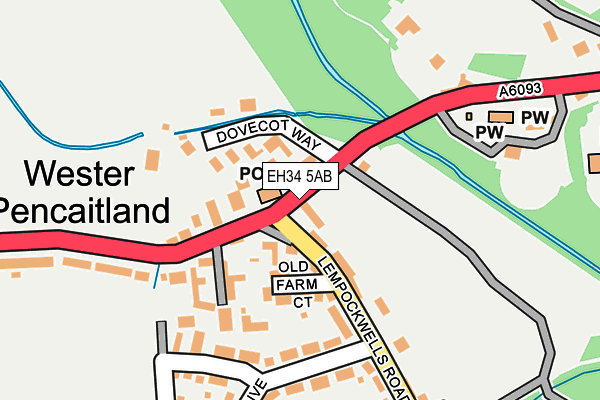 EH34 5AB map - OS OpenMap – Local (Ordnance Survey) EH34 5AB map - OS OpenMap – Local (Ordnance Survey)