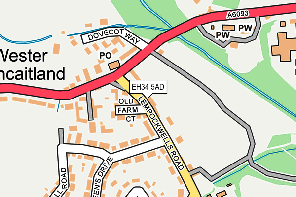 EH34 5AD map - OS OpenMap – Local (Ordnance Survey) EH34 5AD map - OS OpenMap – Local (Ordnance Survey)
