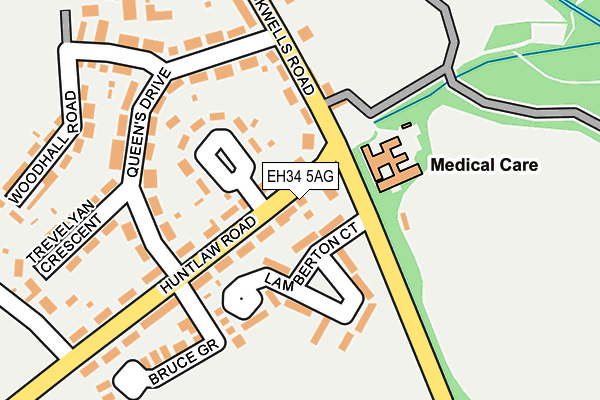 EH34 5AG map - OS OpenMap – Local (Ordnance Survey) EH34 5AG map - OS OpenMap – Local (Ordnance Survey)