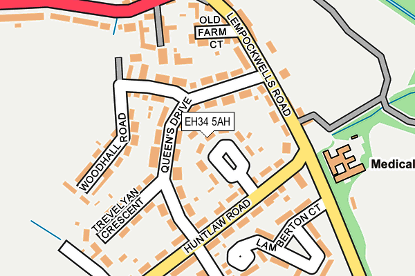 EH34 5AH map - OS OpenMap – Local (Ordnance Survey) EH34 5AH map - OS OpenMap – Local (Ordnance Survey)