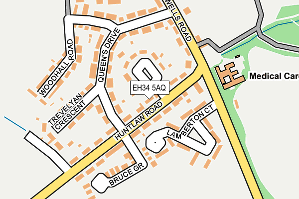 EH34 5AQ map - OS OpenMap – Local (Ordnance Survey) EH34 5AQ map - OS OpenMap – Local (Ordnance Survey)